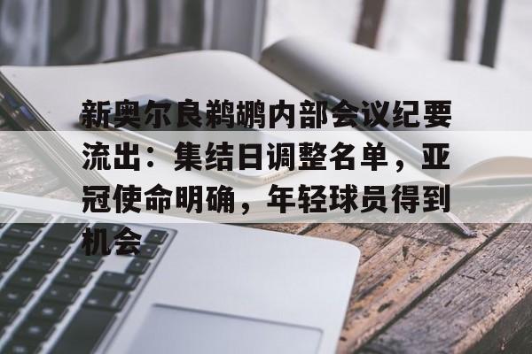 关于新奥尔良鹈鹕内部会议纪要流出：集结日调整名单，亚冠使命明确，年轻球员得到机会的信息-英雄联盟S15赛竞猜